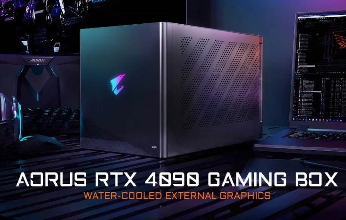 Water-cooled RTX 4090 external graphics card