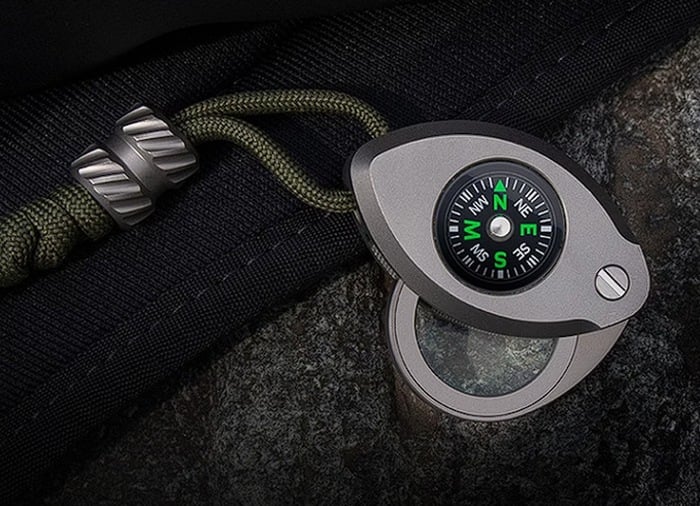 Polar Pupil EDC compass and loupe magnifier