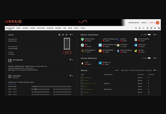 How to build a NAS from scratch using UnRAID OS