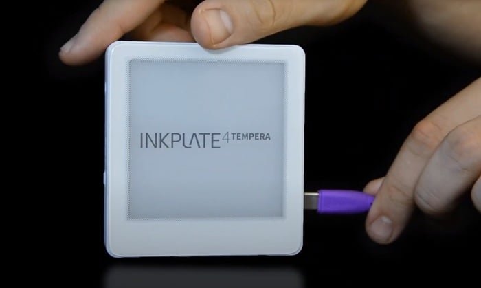 Inkplate 4 TEMPERA 3.8 inch 600×600 pixel e-paper touchscreen