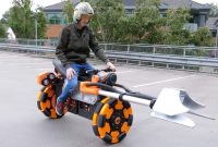 Hoverboard transformed into Star Wars speeder bike