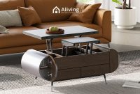 Aliving multi-functional foldout coffee table, desk and table