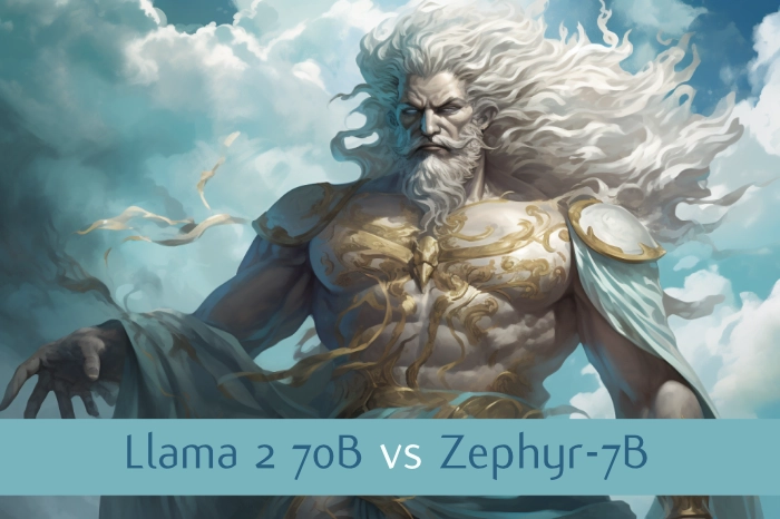 Llama 2 70B vs Zephyr-7B LLM models compared