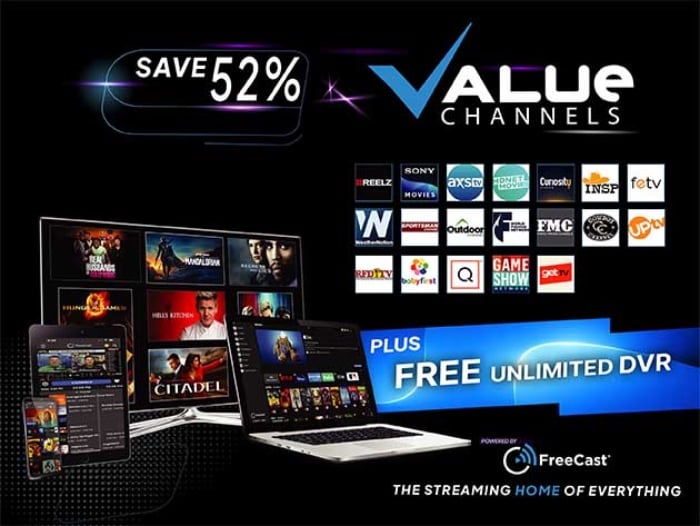 Deals: FreeCast Value Channels: 1-Yr Subscription, save 52%