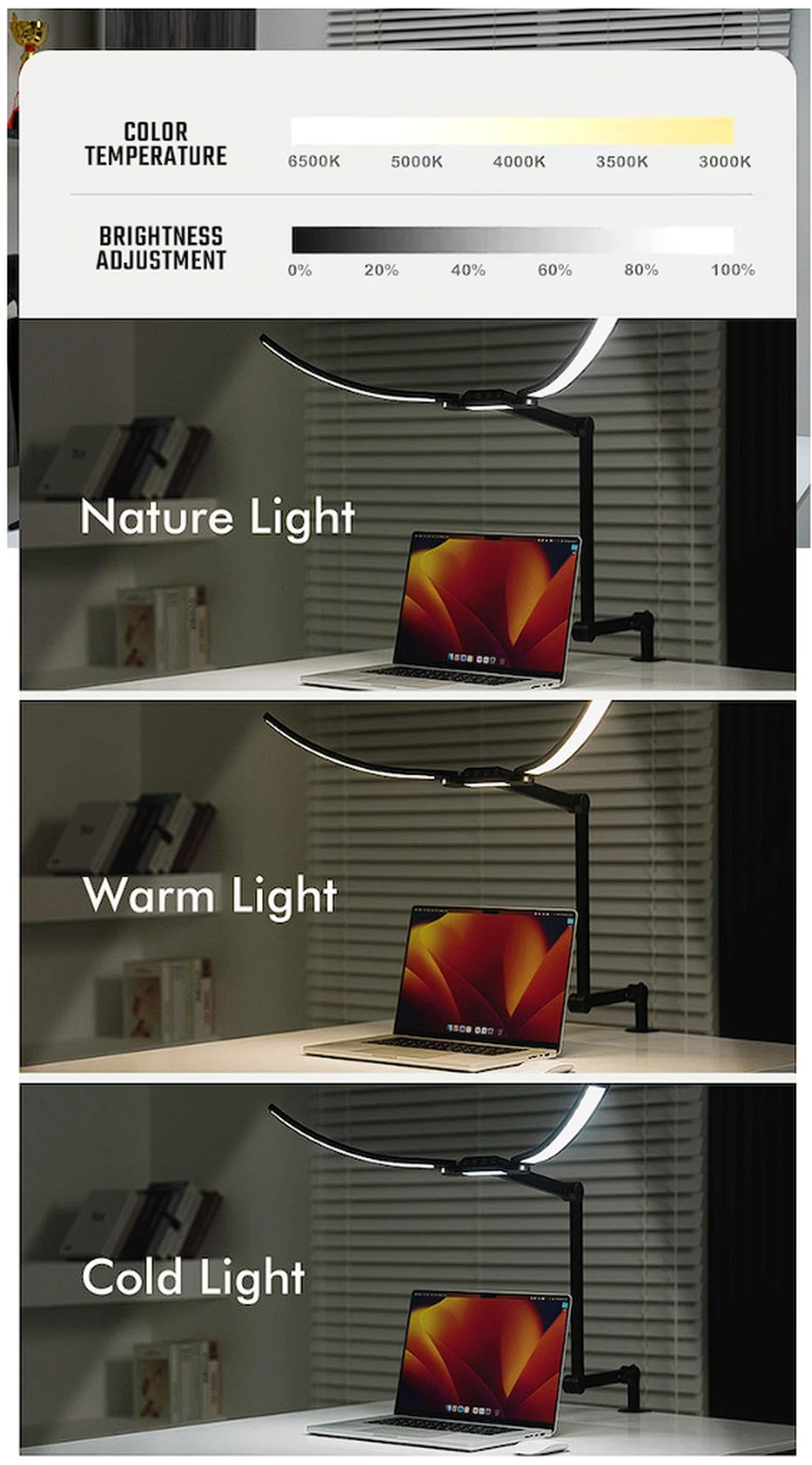 adjustable light color temperatures