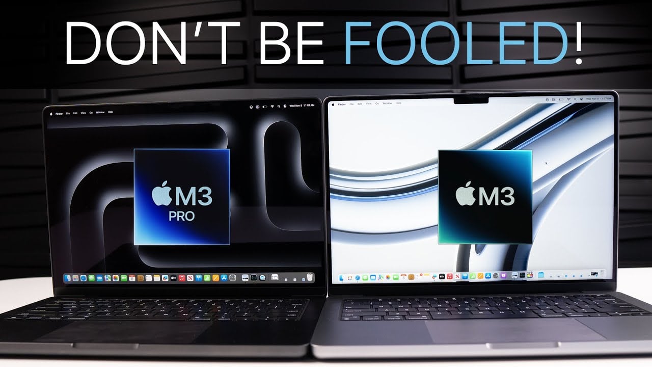 New M3 MacBook Pro vs M3 Pro MacBook Pro (Video)