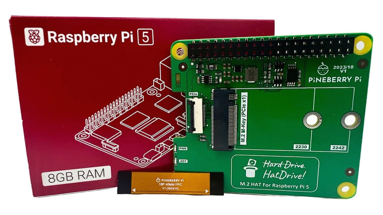 Raspberry Pi 5 NVMe SSD storage using the HATDrive Top