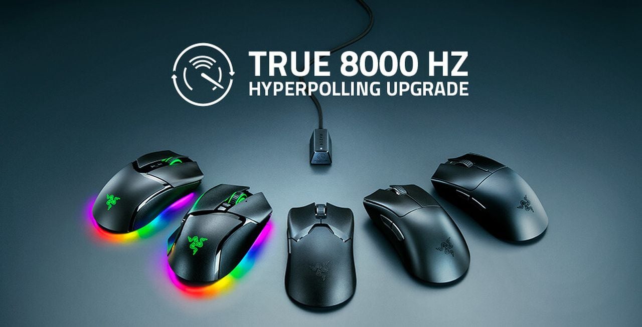 Razer adds 8000 Hz wireless polling to existing gaming mice