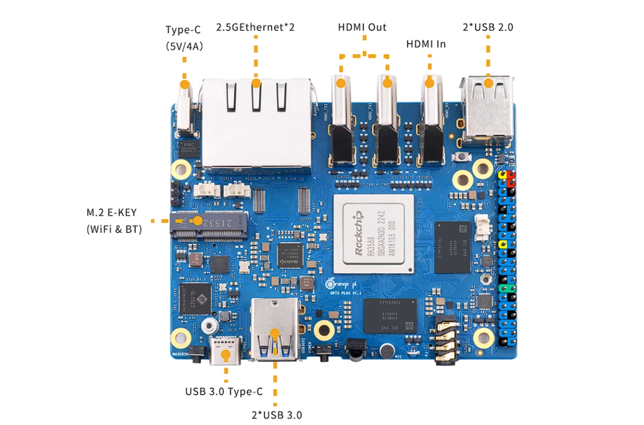 Orange Pi 5 Pro connections