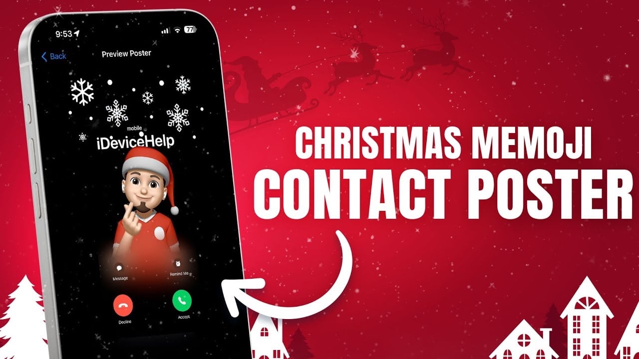 How to Create a Christmas Contact Poster & Memoji