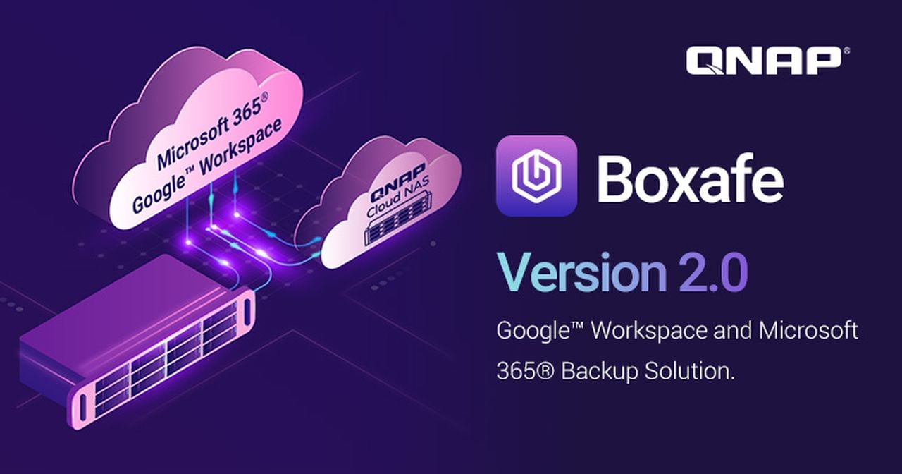 QNAP Boxafe 2 SaaS backup solution for Microsoft 365 and Google Workspace