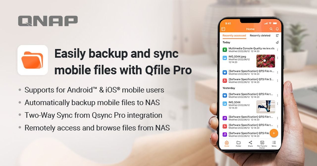 QNAP Qfile Pro mobile app receives File Sync and more