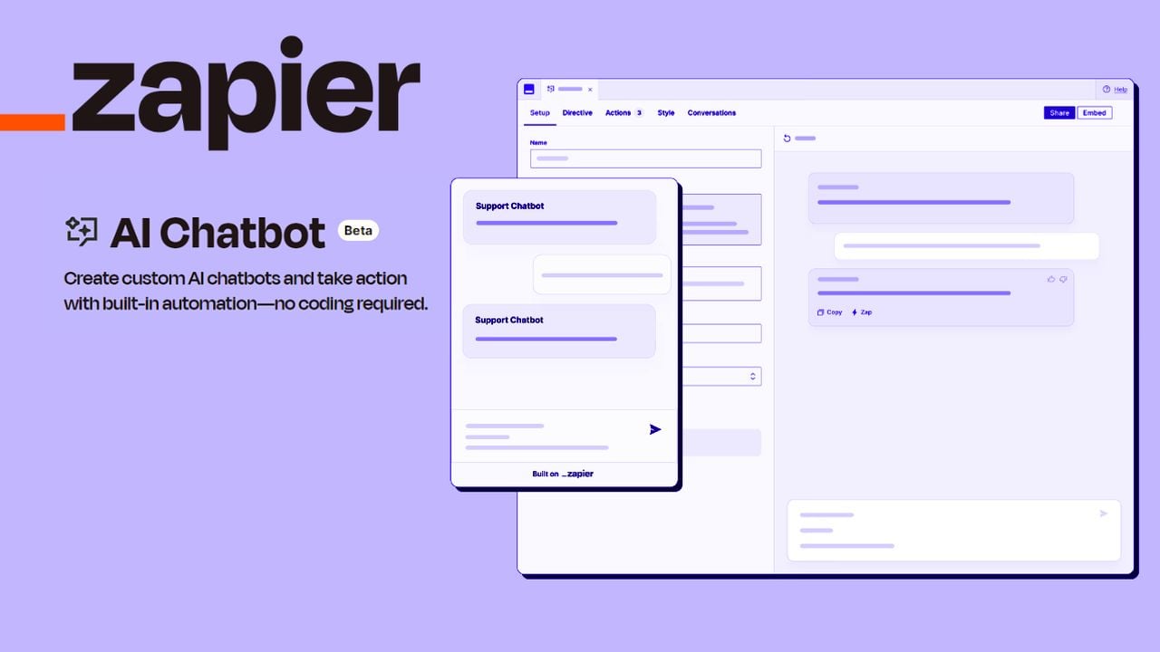 New custom Zapier AI chatbots pricing and interfaces explained