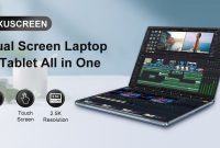 Dxuscreen dual screen touchscreen laptop and tablet