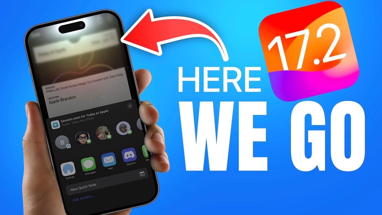 iOS 17.2 expected to land tomorrow (Video)