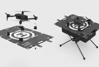 ES26W portable folding drone landing pad and wireless charger