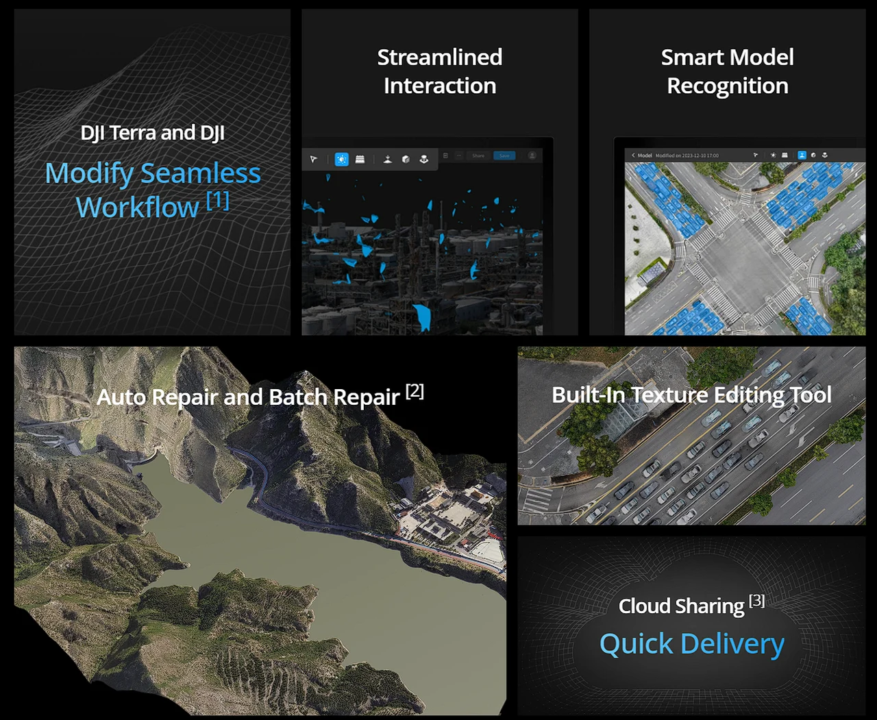 DJI Modify 3D model editing software features