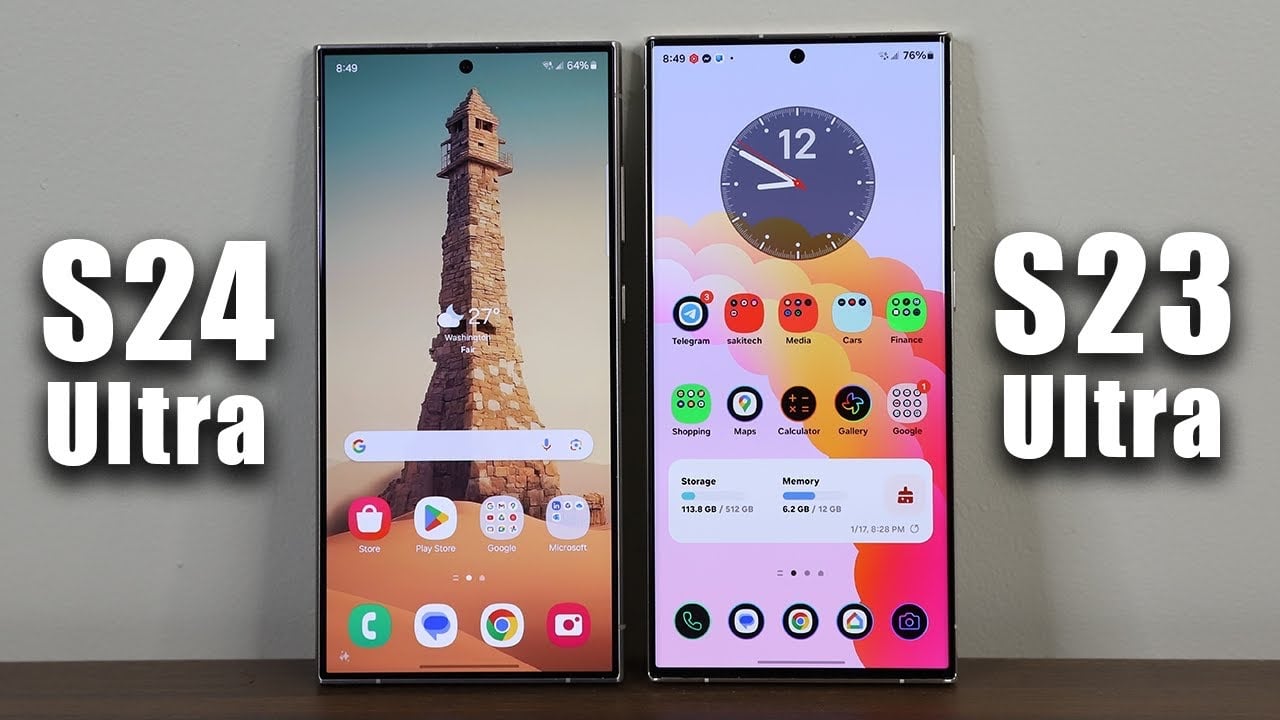 Samsung Galaxy S24 Ultra vs Galaxy S23 Ultra (Video)