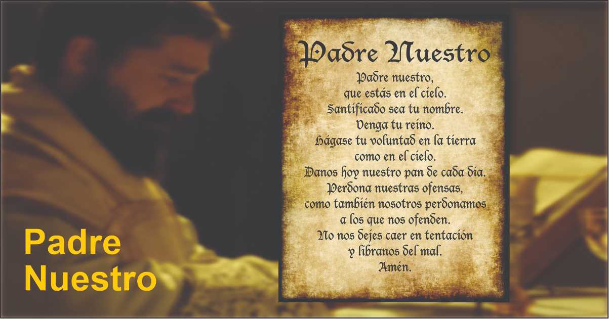 Spanish Version of Lord’s Prayer (Our Father)