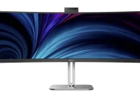 Philips 49 inch monitor features smart KVM, autoframing and webcam