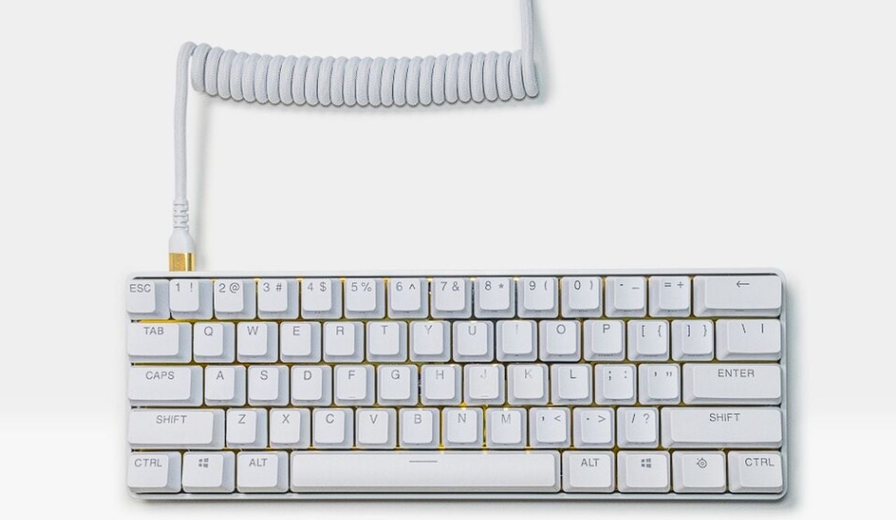 SteelSeries Apex Pro Mini Limited-Edition White x Gold keyboard