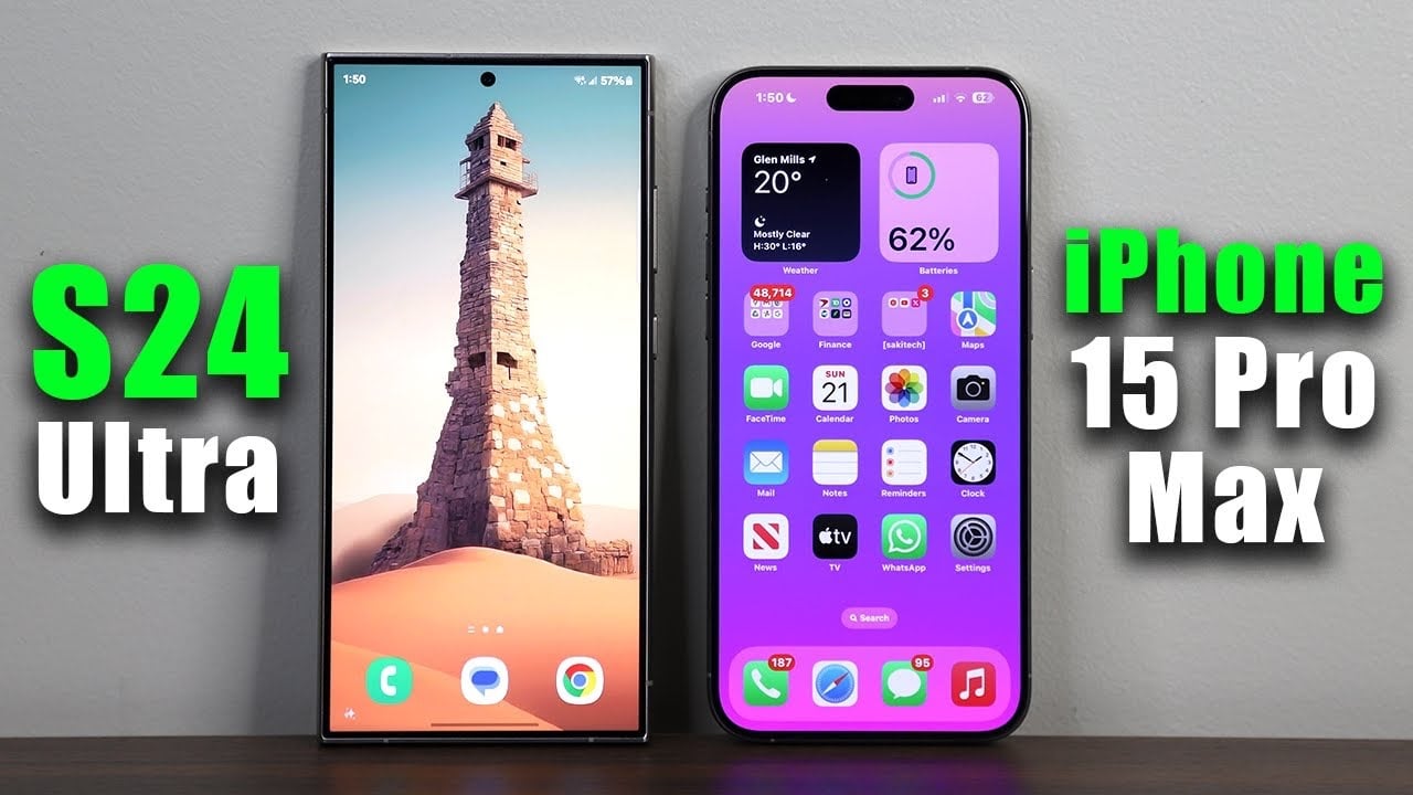 iPhone 15 Pro Max vs Samsung Galaxy S24 Ultra (Video)