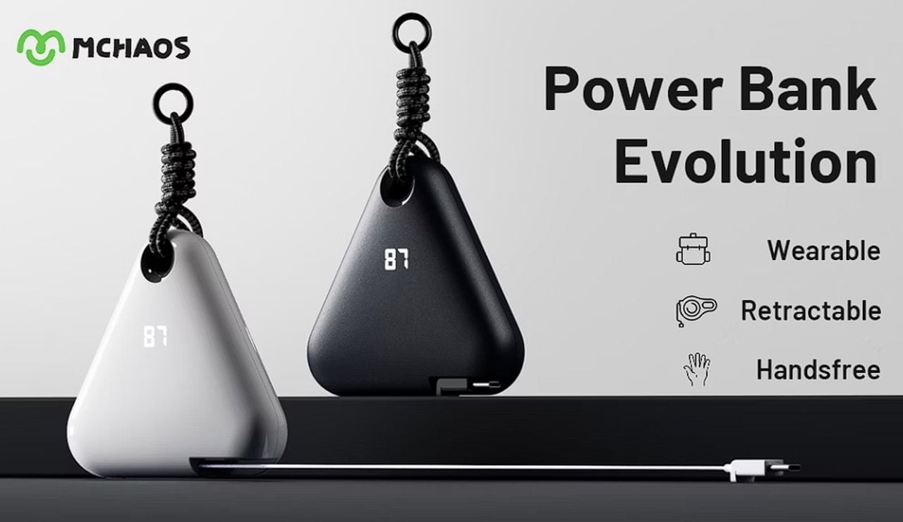 10,000mAh Power bank with retractable cable hits Kickstarter