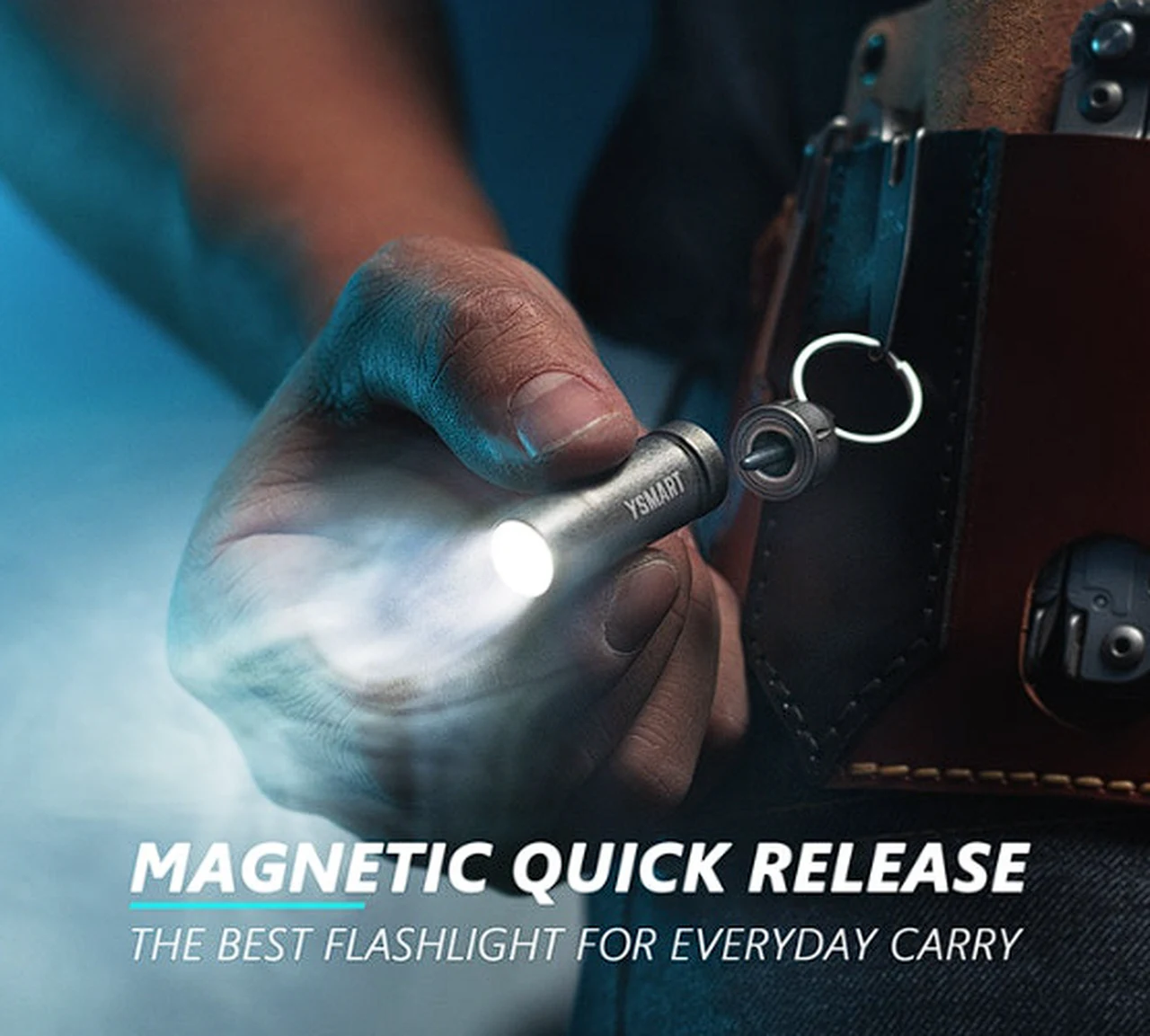 quick release EDC keychain flashlight