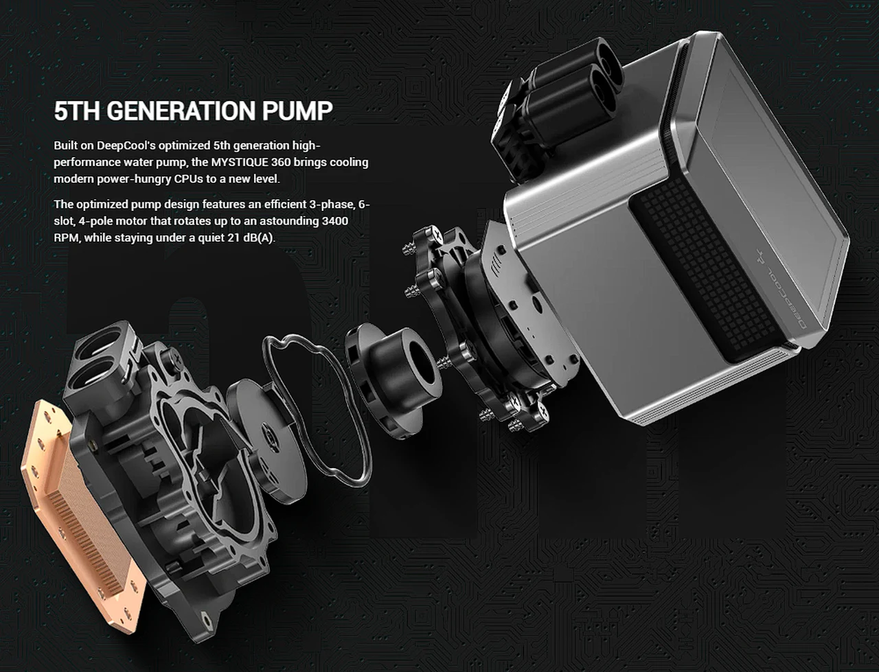 DeepCool MYSTIQUE liquid pump fifth-generation