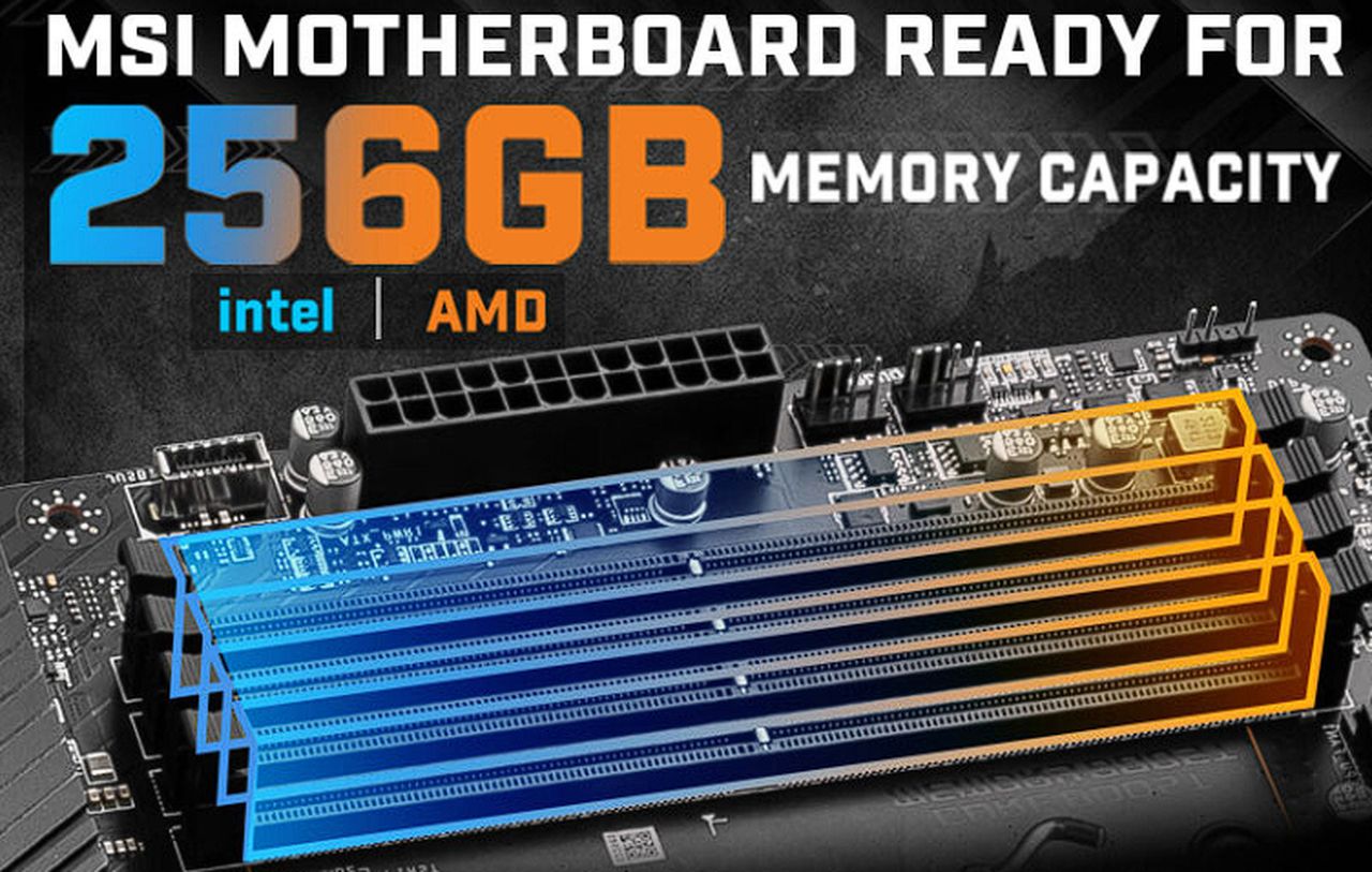 MSI motherboards now support 256GB of memory