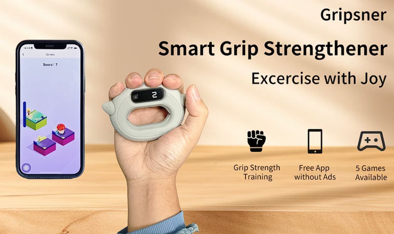 Smart finger grip strengthener and hand exerciser