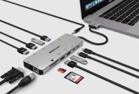 MacBook USB-C 13 port multimedia hub with Power Delivery 3