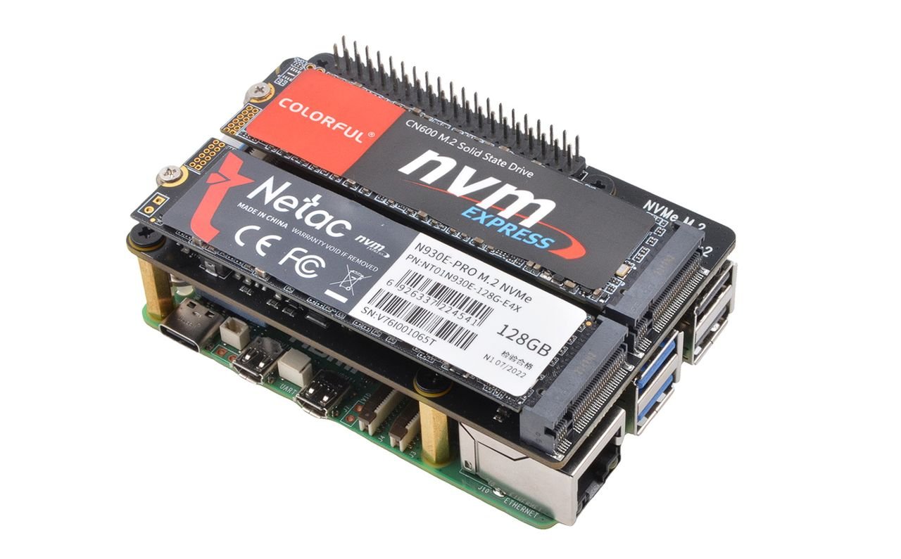 Raspberry Pi 5 Dual NVMe SSD HAT – Geekworm X1004