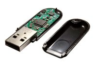 Broken USB flash drive with secret hidden partition