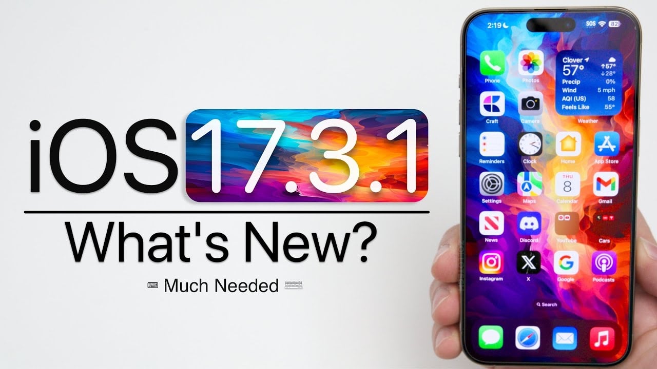 Apple releases iOS 17.3.1, iPadOS 17.3.1 and watchOS 10.3.1