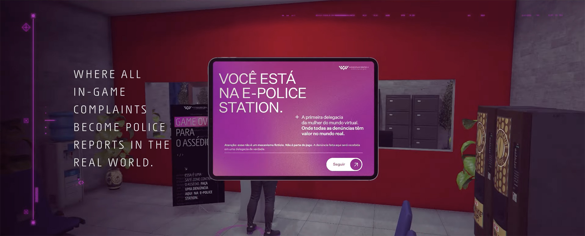 Seen+Noted: Wonder Women Tech and AlmapBBDO present the world’s first in-game police station, where reports have a real-world effect