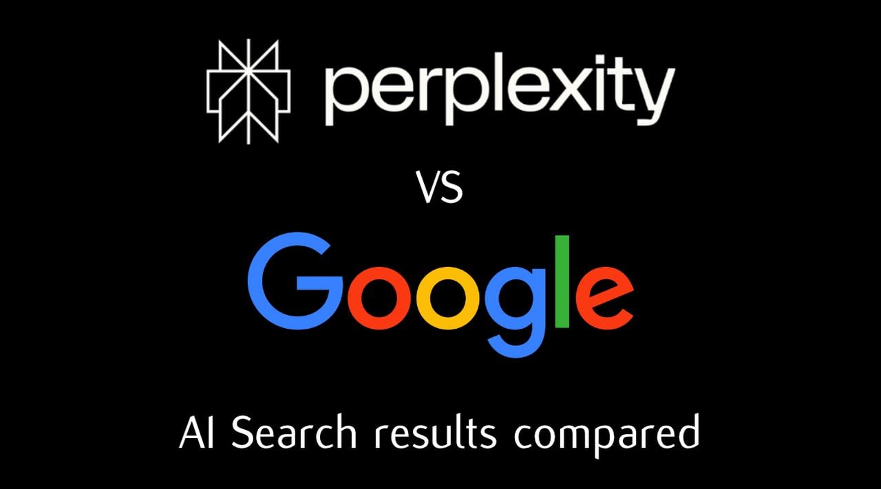 Perplexity vs Google AI search results compared